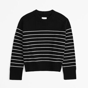 Abercrombie & Fitch Black and White Striped Madeline Sweater